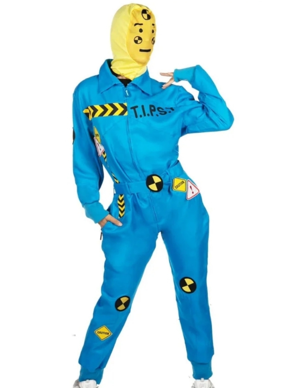 Tipsy Elves Crash Test Dummy Jumpsuit Costume New XS Unisex
